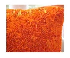 Orange Peel - Decorativa Funda de Cojin 40 x 40 cm, Square Orange Seda Marfil Cinta de Raso Bordado