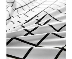 Fansu Juego de Ropa de Cama 4 Piezas, Microfibra Funda de Edredón Sábana Funda de Almohada Cremallera Diseño Funda de Almohada Conjunto De Edredón Hoja Plana (150x200cm,Blanco)