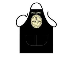 ICONIC APRONS Pure Genius - Delantal (poliéster, algodón, 90 x 69 x 0,1 cm)