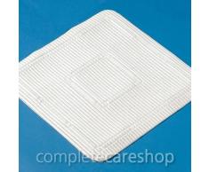 Homecraft – Alfombrilla de ducha de tacto suave – 55,5 x 55,5 cm, color blanco