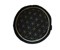 maylow Cojín de meditación de la Flor de la Vida Almohada para el Relleno de Trigo sarraceno Mangas - Lotus Asiento