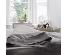 Jasmine Silk 3PCs 100% Mulberry 19MM Charmeuse de seda conjunto funda nórdica (GRIS) - KING