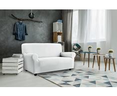 Italian Bed Linen Più Bello Funda Cubre Sofá, Poliéster, Blanco, 3 PLAZAS