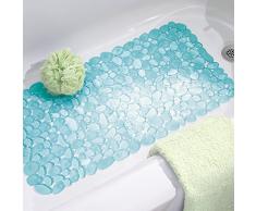 InterDesign Pebblz - Tapete para baño, Azul