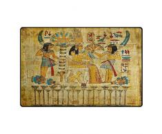 Use7 Alfombra de Cultura egipcia Antideslizante para Dormitorio Infantil, Tela, 50 x 80 cm(1.7' x 2.6' ft)