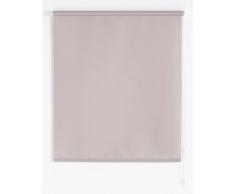 Blindecor Ara - Estor enrollable translúcido liso, Marrón Oscuro, 160 x 175 cm (ancho x alto)