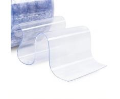 Cortina de lamas de PVC transparente, 30 cm de ancho (género al metro)