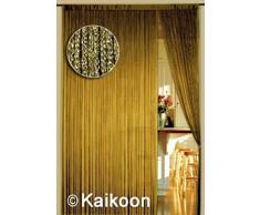 Cortina de hilos (090 cm x 240 cm Oro Brillante (BxH)
