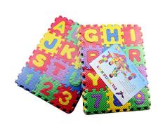 Baby EVA Foam Puzzle Play Mat Alfombras para niños Alfombra Entrelazado Ejercicio Piso Niños Floor Puzzle Alfombra Azulejos - multicolor