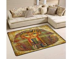 Mnsruu - Alfombra de vitela egipcia Vintage para Sala de Estar o Dormitorio, Tela, Multicolor, 91cm x 61cm(3 x 2 Feet)