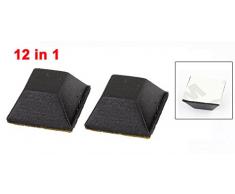 Almohadillas Silla Mobiliario Cuadrado 12mmx12mmx6mm Autoadhesivo Goma 12 en 1