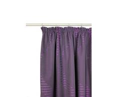 Wirth – Cortina con Fruncido, poliéster, Lila, 180 x 132 cm