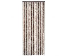 vidaXL Cortina Mosquitera Marrón Beige 90x220 cm Tela Antimosquitos Insectos