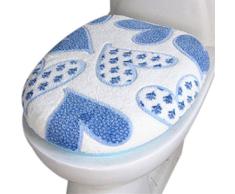 Dada - Juego de funda para asiento y tapa de inodoro, forro polar suave, lavable, 1 juego