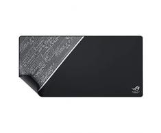 ASUS ROG Sheath BLK LTD - Alfombrilla Gaming Extragrande con una Superficie optimizada para Jugar, Bordado Resistente al Desgaste y Base de Goma roja Antideslizante