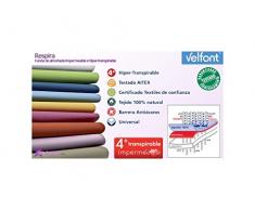 Velfont Funda Almohada Respira Transpirable hipermeable hipoalergenico Tratamiento aloevera Todas Las Medidas (90cm)