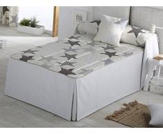 Sansa - Colcha edredón Estrellas Cama 90 - Color Gris