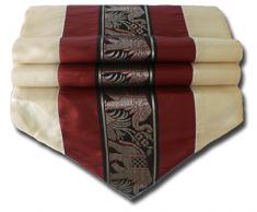 by soljo - rojo sangre mesa de mantel de lino camino de mesa corredor seda tailandesa elefante Elegante 150 cm de largo x 30 cm