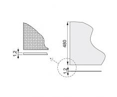Emuca 8924621 Esterilla antideslizante protector de cajón/estante/armario 150x48cm color gris