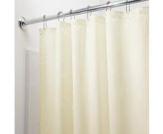 InterDesign Poly SC/Liner Cortina de baño de tela, Cortina impermeable con dobladillo reforzado, Cortina de ducha lavable a máquina, 183,0 cm x 183,0 cm, Poliéster beis arena