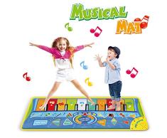 Anpro Alfombra Piano para Niños,Alfombra Teclado Musical, Alfombra de Baile Táctil, Juguete para Niños, Regalo de Fiestas,Cumpleaños,Navidad