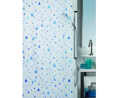 Spirella 180 x 200, Azul colección Waterdrop, Cortina de Ducha Textil, 100% Polyester, PEVA