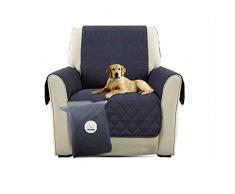 PETCUTE Lujo Cubre para Silla Fundas de Sofa Protector de sofá o sillón, Dos o Tres plazas Azul Profundo Silla