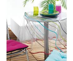 Ligne Decor – 180 cm, Color Crystal 15/100e Jardín Biais Mantel Redondo, Color Verde Menthe