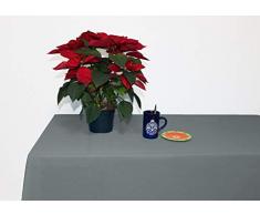 Perfect Textil Mantel Mesa Rectangular Color Liso de Poliéster Lavable Ideal para Las Mesas de Buffet Plegables, Mesas de Picnic al Aire Libre y Mesas de Comedor y Cocina (Gris, 150x200cm)