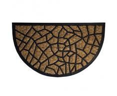 MAURER 5291040 Felpudo Fibra Coco Y Goma 1/2 Luna 45x75 cm.