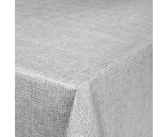 Mantel de Hule encerado a cuadros lavable para mesa, toalla, gris plateado, 100 x 140cm