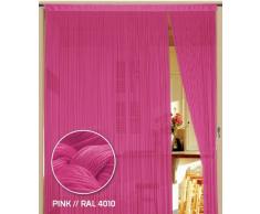 Cortina de hilos (90 cm x 240 cm (BxH), color rosa