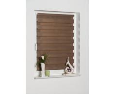 K de Home Klemmfix – Estor Doble (Madrid Sin Agujeros, Color marrón, marrón, 50 x 150 cm