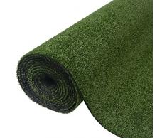 vidaXL Césped Artificial de Color Verde Material Hierba PP Tamaño 1x5 m/7-9 mm
