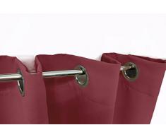 VICTORIA M Aurora Cortina opaca / Cortina con efecto térmico / Cortina con ojales 140 x 245 cm, burdeos