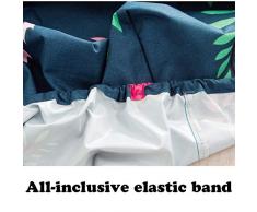 Traje de Tres Piezas Impermeable Sábana Bajera Ajustable Poliéster, Morbuy Suave y Cómoda Protector de Colchón Anti-Ácaros Transpirable Anti-bacteriano Hipoalergénico (180 cm x 200 cm,Flamenco)