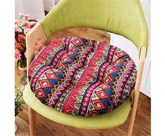 Morbuy Ronda Cojín de Asiento, Bohemia Impresión Suave Cojín de Asiento Tatami Almohadas de Piso Silla de Redonda para Oficina Coche Decoración para El Hogar
