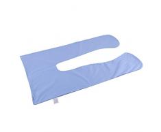 Yosoo Forma de U Cuerpo Funda de Almohada Multifuncional Embarazo Defensor Cubierta Lavable U algodón Funda de cojín