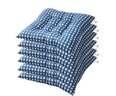 AGDLLYD Set de 4 Cojines de Asiento cojín de Silla 40x40x7cm para Interior y Exterior - Modelo 2019 - Muchos Colores - Acolchado Grueso/cojín de Suelo