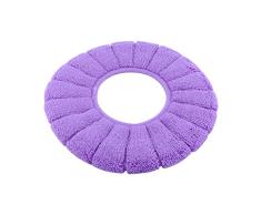 Yosoo - Funda para asiento de inodoro, lavable, tapa de tela, almohadillas para asiento de baño