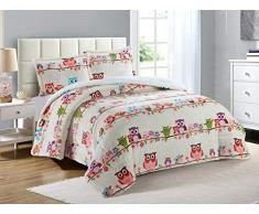 ForenTex - Edredón nórdico de 600 g, (3080), Búhos (Cama 90 cm, 3080)