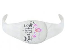 Cojín térmico Almohada en el vientre Saco Térmico- relleno de 200 gr de huesos de cereza orgánicos - para tratamientos de frío y calor cara Flamingo 2 [088]