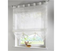 SIMPVALE Condole Estilo Romano L caida Sombra Ventana Cortina para Balcon y de la Cocina, Beige, 140cm*155cm