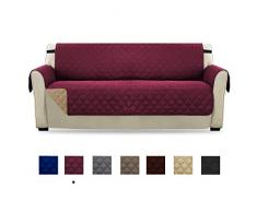 HONCENMAX Funda Cubre Sofá - Protector para Sofás Acolchado - Anti-Sucio para Mascotas Protector de Sofá Muebles - 3 Plazas (110X 75)