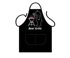 Iconic delantales Mens delantal, Bear Grills Impresión frontal, delantal, Bakeware delantal, delantal para barbacoa con