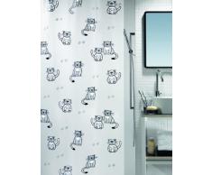 Spirella colección Gary, Cortina de Ducha Textil 180 x 200, 100% Polyester, Gris, Multicolor, 180 cm x 200 cm