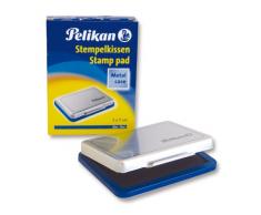 Pelikan 331165 - Almohadilla de tinta para sellos, tamaño pequeño, 50 mm x 70 mm, color azul y metal