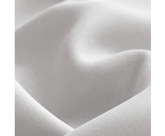 Deconovo Cortinas de Salon Modernas Aislante Térmico Funcional Estilo Moderno Elegante para Sala con Ojales 2 Piezas 132 x 183 cm Gris Blanco