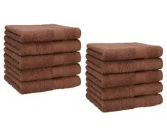 Betz 10 Toallas de Cara 30x30cm Premium 100% algodón Color marrón
