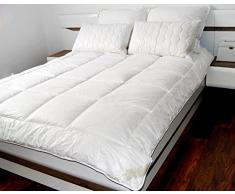 Juego de sábanas de lana merino para cama de matrimonio (funda de edredón de 220 x 260 cm y 2 almohadas de lana de 45 x 75 cm, tamaño super king size de 220 x 260 cm, producto natural
